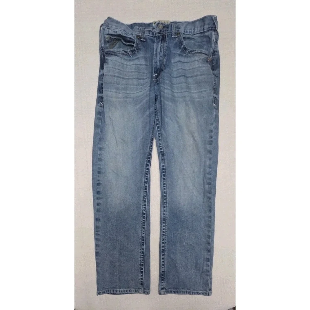 Ariat M2 Traditional Relaxed Boot Cut Denim Jean Mens 34x32 Blue western